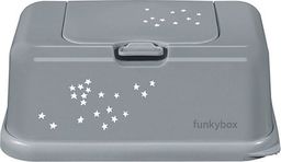 Funkybox Pojemnik na chusteczki, szary, małe gwiazdki