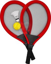  Woopie WOOPIE Duże Rakietki do Tenisa Badminton dla Dzieci Zestaw + Piłka Lotka