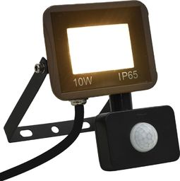 Naświetlacz vidaXL Reflektor LED z czujnikiem, 10 W, ciepłe białe światło