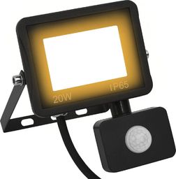 Naświetlacz vidaXL Reflektor LED z czujnikiem, 20 W, ciepłe białe światło