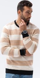  Ombre Sweter męski E189 - beżowy XXL