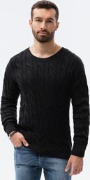  Ombre Sweter męski E195 - czarny XXL