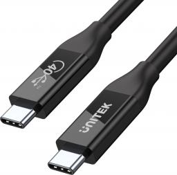 Kabel USB Unitek USB-C - USB-C 0.8 m Czarny (C14100BK-0.8M)