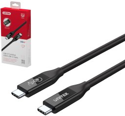 Kabel USB Unitek USB-C - USB-C 0.8 m Czarny (C14100BK-0.8M)
