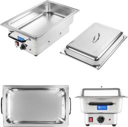 Royal Catering 1148 PODGRZEWACZ STOŁOWY DO POTRAW ELEKTRYCZNY STALOWY GN 1/1 100MM 1148