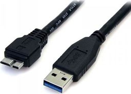 Kabel USB StarTech USB-A - micro-B 1 m Czarny (USB3AUB50CMB)