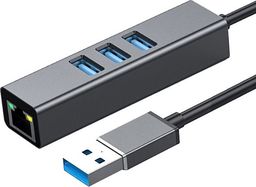 HUB USB Co2 1x RJ-45  + 3x USB-A 3.0