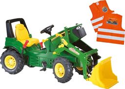 Rolly Toys ROLLY TOYS John Deere Traktor na Pedały z Łyżką + Kamizelka Odblaskowa dla Dzieci Gratis