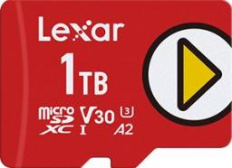Karta Lexar PLAY MicroSDXC 1 TB Class 10 UHS-I/U1 A2 V30 (LMSPLAY001T-BNNNG)
