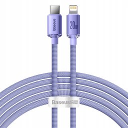 Kabel USB Baseus USB-C - Lightning 2 m Fioletowy (FD-2310-6932172602796)