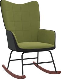  vidaXL Fotel bujany, jasnozielony, aksamit i PVC
