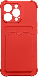  Hurtel Card Armor Case etui pokrowiec do iPhone 13 Pro portfel na kartę silikonowe pancerne etui Air Bag czerwony