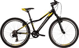 Kross Kross Hexagon JR 1.0 M 24 S(12") rower czarny/srebrny/żółty połysk