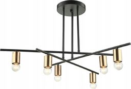 Lampa wisząca Italux Lampa sufitowa nowoczesna industrialna NORMANI MDM3658/6 BK+BRO 6xE27 Italux