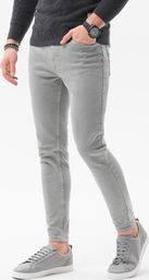  Ombre Spodnie męskie jeansowe P1058 - szare XL