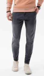  Ombre Spodnie męskie jeansowe P1077 - czarne L
