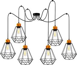 Lampa wisząca Candellux Industrialna lampa sufitowa LED Ready czarna Candellux pająk 36-00316