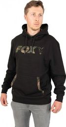  Fox Fox Fox LW Black/Camo Print Pullover Hoody S - bluza wędkarska z kapturem