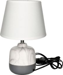 Lampa stołowa VITALUX Lampka stołowa SINOPE szaro - biała klosz beż E14 Vitalux