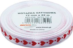 BREWIS Wstążka satynowa serca 12mm kolor 2 Brewis