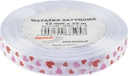 BREWIS Wstążka satynowa serca 12mm kolor 3 Brewis