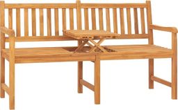  vidaXL 3-osobowa ławka ogrodowa ze stolikiem, 150 cm, drewno tekowe