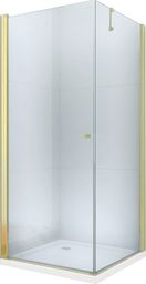  Mexen Mexen Pretoria kabina prysznicowa uchylna 70 x 70 cm, transparent, złoty brodzik Flat - 852-070-070-50-00-4010