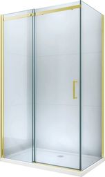  Mexen Mexen Omega kabina prysznicowa rozsuwana 110 x 80 cm, transparent, złoty brodzik Flat - 825-110-080-50-00-4010
