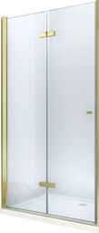  Mexen Mexen Lima drzwi prysznicowe składane 80 cm, transparent, złote - 856-080-000-50-00