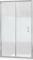  Mexen Mexen Apia drzwi prysznicowe rozsuwane 120 cm, pasy, chrom - 845-120-000-01-20