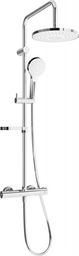 Zestaw prysznicowy Mexen Mexen KX05 zestaw prysznicowy natynkowy z deszczownicą i baterią termostatyczną, chrom/biały - 771500591-00