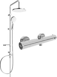 Zestaw prysznicowy Mexen Mexen Erik zestaw prysznicowy natynkowy z deszczownicą i baterią prysznicową termostatyczną Kai, chrom - 77150205-00