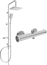 Zestaw prysznicowy Mexen Mexen Sven zestaw prysznicowy natynkowy z deszczownicą i baterią prysznicową termostatyczną Kai, chrom - 77150262-00