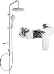 Zestaw prysznicowy Mexen Mexen Sven zestaw prysznicowy natynkowy z deszczownicą i baterią prysznicową Milo, chrom - 71340262-00
