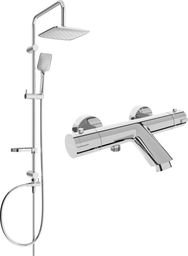 Zestaw prysznicowy Mexen Mexen Sven zestaw wannowo-prysznicowy z deszczownicą i baterią wannową termostatyczną Kai, chrom - 77300262-00