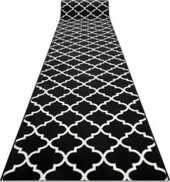  Dywany Łuszczów CHODNIK BCF MORAD Trelis koniczyna marokańska czarny / krem 90 cm, 90x980 cm