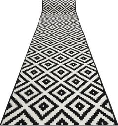  Dywany Łuszczów CHODNIK BCF MORAD Ruta romby czarny / krem 60 cm, 60x870 cm