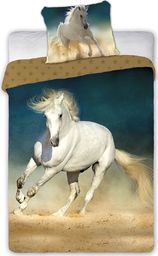  Faro Pościel 140 x 200 Młodzieżowa Horses 001 Biały Koń