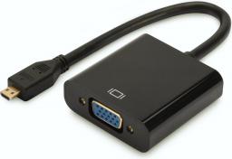 Adapter AV Digitus HDMI Micro - D-Sub (VGA) + Jack 3.5mm czarny (DA-70460)