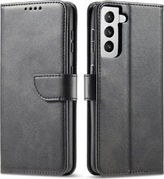  Hurtel Magnet Case elegancki futerał etui pokrowiec z klapką i funkcją podstawki Samsung Galaxy S22 Ultra czarny