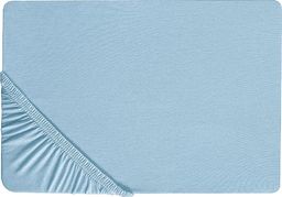  Shumee Bawełniane prześcieradło z gumką 180 x 200 cm niebieskie HOFUF