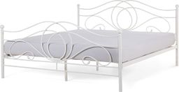 Shumee Łóżko metalowe 160 x 200 cm białe LYRA