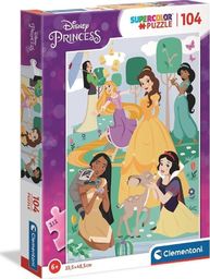  Clementoni Puzzle 104 elementy Super Kolor Księżniczki Disneya