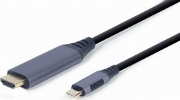 Kabel USB Gembird USB-C - HDMI 1.8 m Czarny (CC-USB3C-HDMI-01-6)