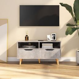 vidaXL Szafka pod TV, szara, 90x40x48,5 cm, płyta wiórowa