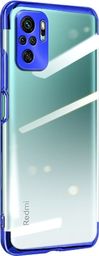  Hurtel Clear Color case żelowy pokrowiec etui z metaliczną ramką Xiaomi Redmi Note 10 5G / Poco M3 Pro niebieski