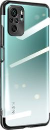  Hurtel Clear Color case żelowy pokrowiec etui z metaliczną ramką Xiaomi Redmi Note 10 5G / Poco M3 Pro czarny