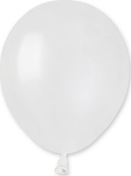 Gemar Balony metaliczne Perłowo-Białe, AM50, 13 cm, 100 szt