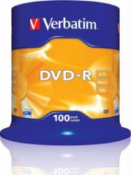  Verbatim DVD-R Verbatim 16x 4.7GB (Cake 100) MATT SILVER