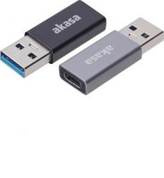 Adapter USB Akasa USB-C - USB Czarny  (AK-CBUB61-KT02)